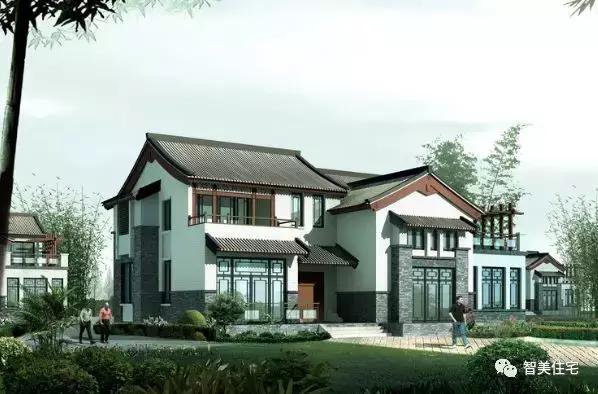 幾款徽派風(fēng)格別墅效果圖片，白墻灰瓦馬頭墻