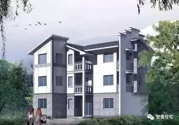 幾款徽派風(fēng)格別墅效果圖片，白墻灰瓦馬頭墻