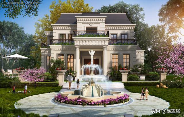 高端奢侈的法式別墅效果圖及設計方案，驚艷到你了嗎