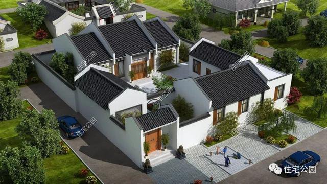 18套帶庭院的中式別墅民宅設(shè)計(jì)，自建房、民宿都可以用