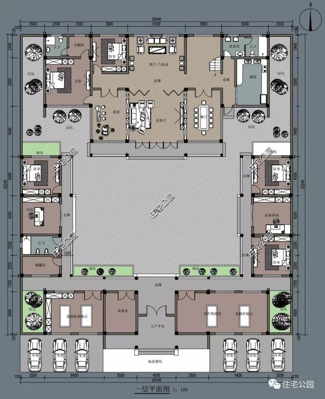 18套帶庭院的中式別墅民宅設(shè)計(jì)，自建房、民宿都可以用