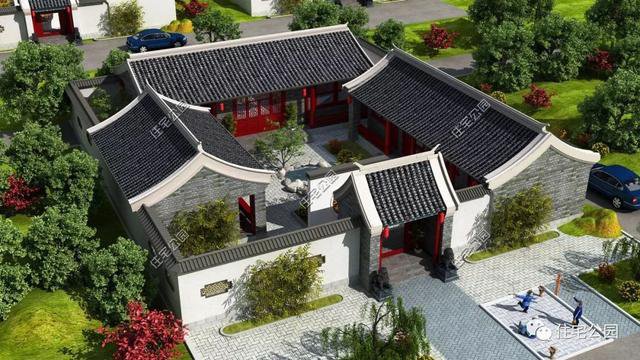 18套帶庭院的中式別墅民宅設(shè)計(jì)，自建房、民宿都可以用