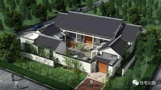 18套帶庭院的中式別墅民宅設(shè)計(jì)，自建房、民宿都可以用