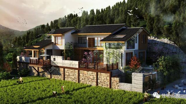 18套帶庭院的中式別墅民宅設(shè)計(jì)，自建房、民宿都可以用