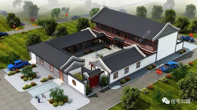 18套帶庭院的中式別墅民宅設(shè)計(jì)，自建房、民宿都可以用