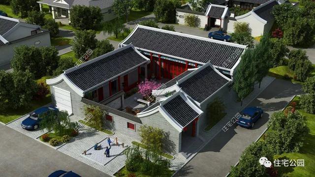 18套帶庭院的中式別墅民宅設(shè)計(jì)，自建房、民宿都可以用