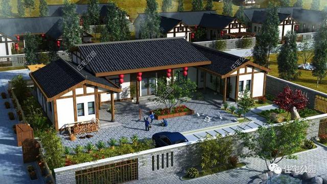 18套帶庭院的中式別墅民宅設(shè)計(jì)，自建房、民宿都可以用