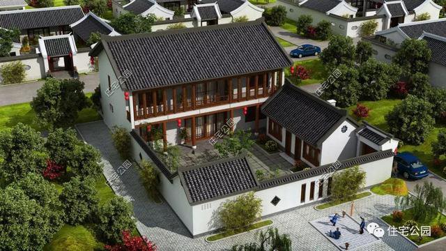 18套帶庭院的中式別墅民宅設(shè)計(jì)，自建房、民宿都可以用