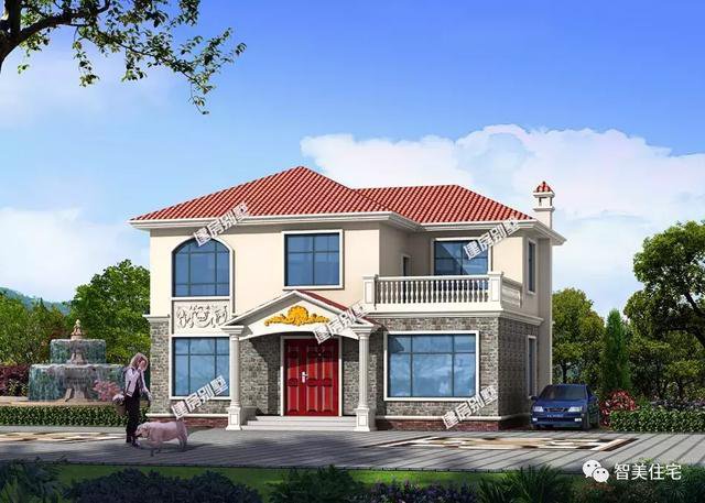 造價23萬-27美式兩層住宅設(shè)計圖，2款戶型隨你挑