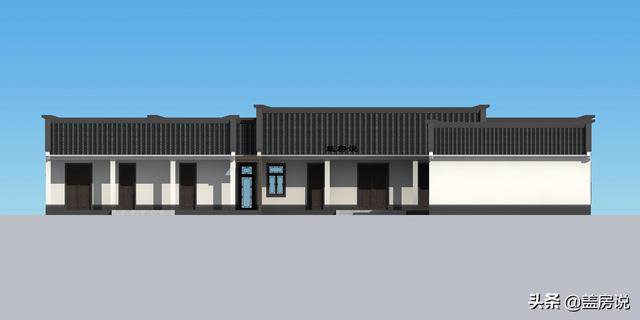 一層中式花園仿古住宅效果圖片和戶型圖，中國傳統(tǒng)精髓