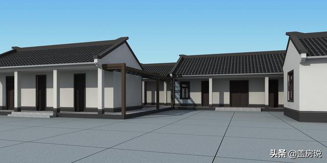 一層中式花園仿古住宅效果圖片和戶型圖，中國傳統(tǒng)精髓