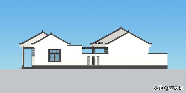 一層中式花園仿古住宅效果圖片和戶型圖，中國傳統(tǒng)精髓