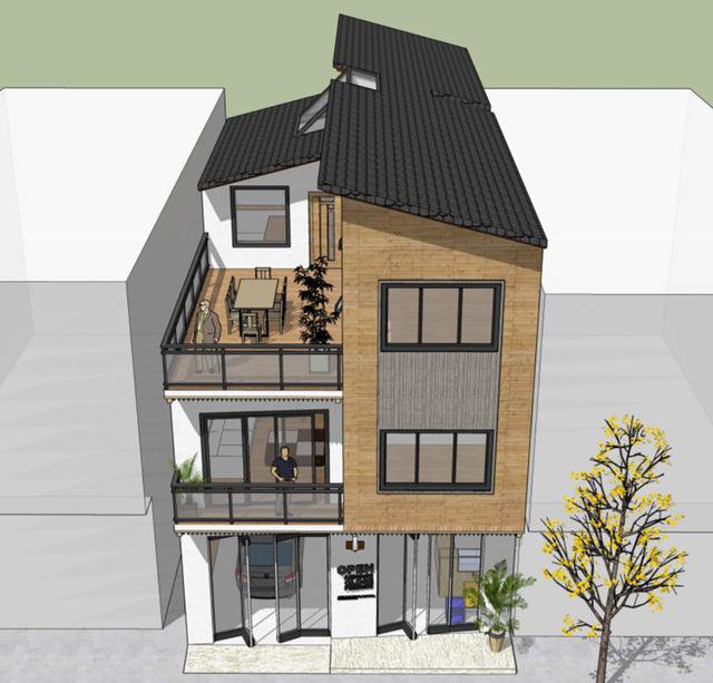 開間7.8米民房設(shè)計，一層還設(shè)計上了商鋪，商住兩用