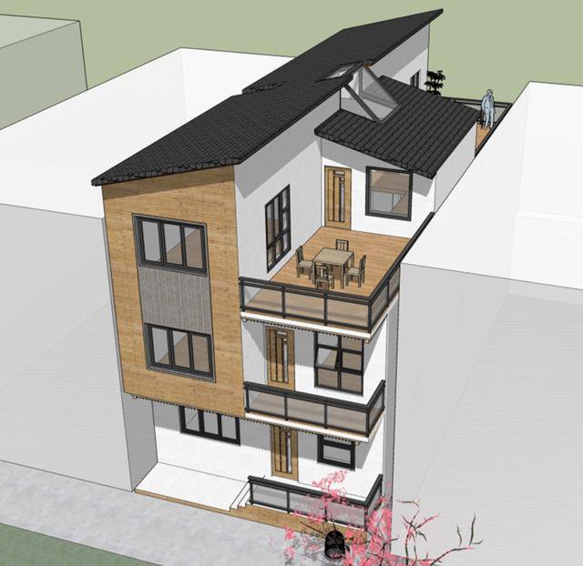 開間7.8米民房設(shè)計，一層還設(shè)計上了商鋪，商住兩用