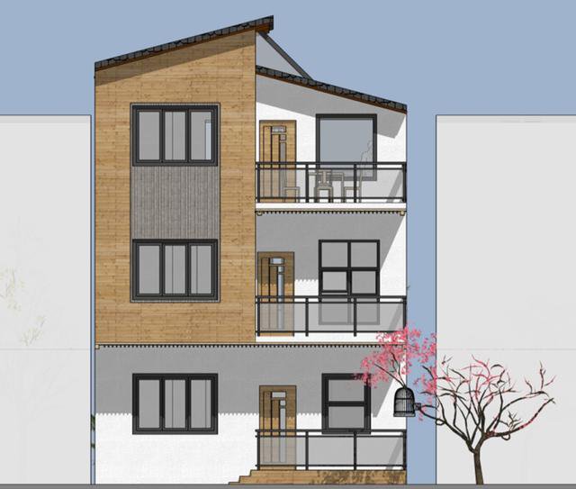 開間7.8米民房設(shè)計，一層還設(shè)計上了商鋪，商住兩用