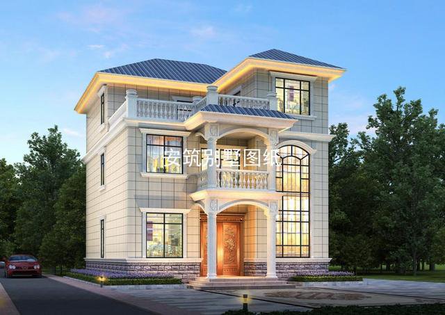 10m*12m三層自建樓房戶型方案設(shè)計(jì)，45萬到55萬建起來沒問題