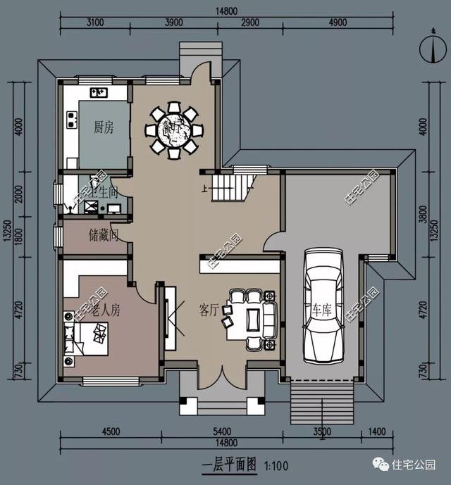 帶車庫農(nóng)村自建房子戶型和外觀圖片大全，讓你一次看個(gè)夠