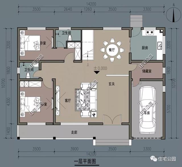 帶車庫農(nóng)村自建房子戶型和外觀圖片大全，讓你一次看個(gè)夠