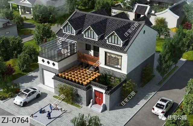 帶車庫農(nóng)村自建房子戶型和外觀圖片大全，讓你一次看個(gè)夠