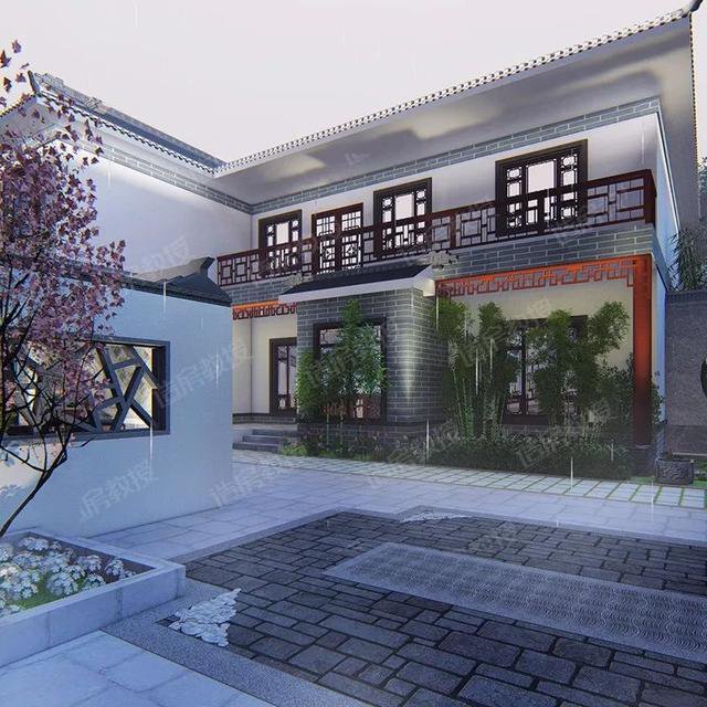 仿古中式二層住宅樓設計圖，中國傳統(tǒng)精髓，真是美爆了