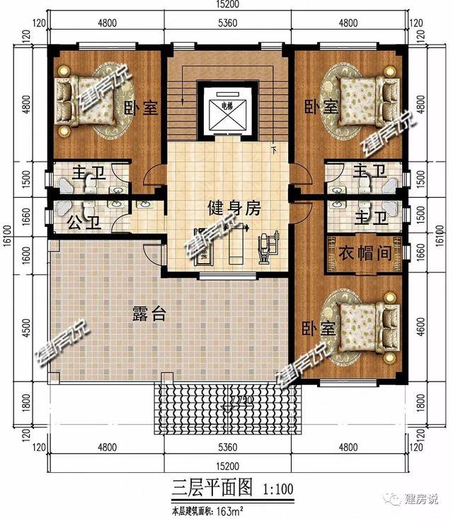 豪華歐式別墅三層民宅設(shè)計(jì)戶(hù)型圖，酒窖/ktv/電梯都有
