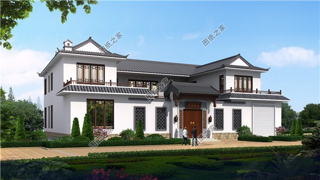 最新款的農(nóng)村自建中式二層四合院別墅設(shè)計(jì)圖