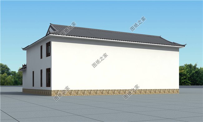 最新款的農(nóng)村自建中式二層四合院別墅設(shè)計(jì)圖