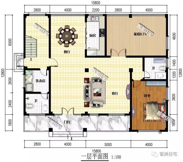 15.8×12.8米農(nóng)村四層民房設(shè)計(jì)，外觀超大氣