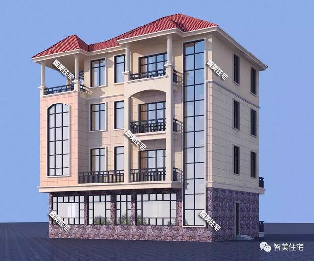 15.8×12.8米農(nóng)村四層民房設(shè)計(jì)，外觀超大氣