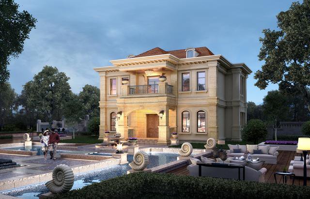 歐羅巴風(fēng)格二層別墅設(shè)計戶型方案圖，看完才知道為什么都去農(nóng)村自建房