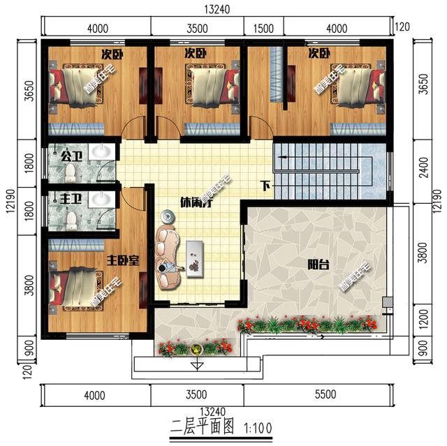 2棟主體造價24萬的新農村住宅戶型圖，見過的人都喜歡