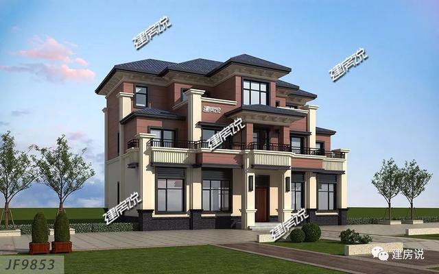 開間16米進深12歐式高端三層住宅戶型圖，看到的人都羨慕