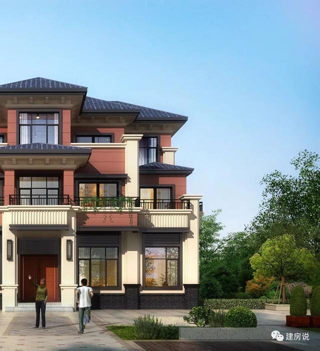 開間16米進深12歐式高端三層住宅戶型圖，看到的人都羨慕