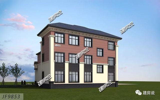 開間16米進深12歐式高端三層住宅戶型圖，看到的人都羨慕