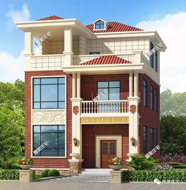 寬8-9米的三層小別墅戶型圖，面積小顏值卻不低