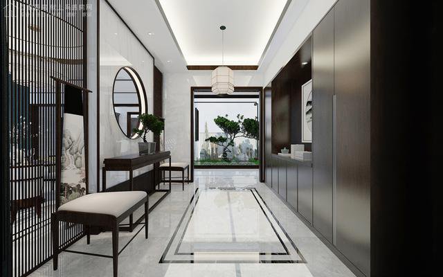 帶中式小院的農村住宅戶型圖，住進去肯定很愜意