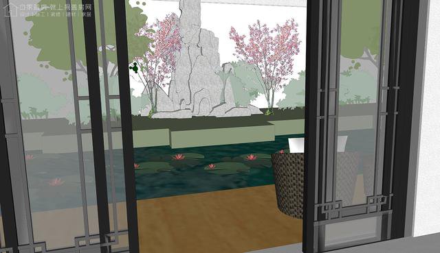 帶中式小院的農村住宅戶型圖，住進去肯定很愜意