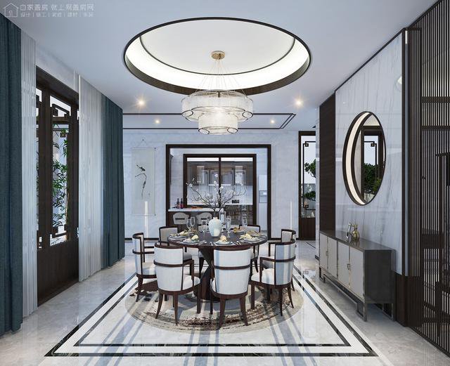 帶中式小院的農村住宅戶型圖，住進去肯定很愜意