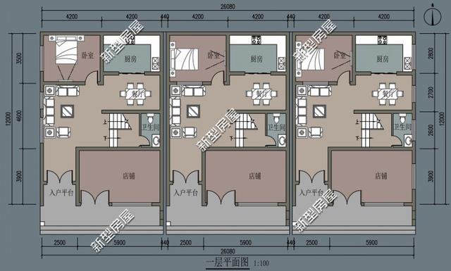 新農(nóng)村臨街自建房戶型，帶商鋪的別墅設(shè)計更實(shí)用