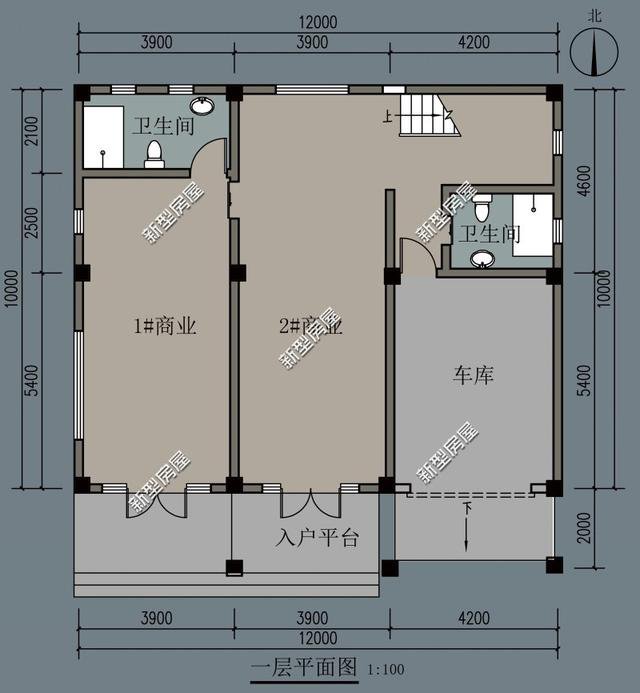 新農(nóng)村臨街自建房戶型，帶商鋪的別墅設(shè)計更實(shí)用