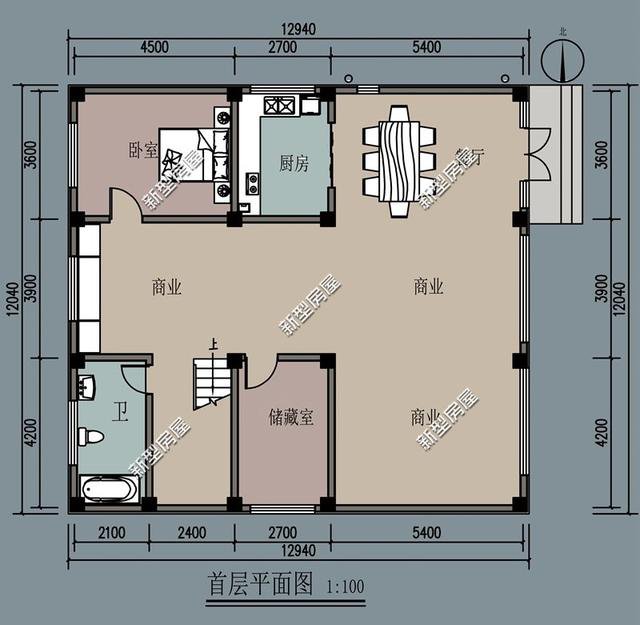 新農(nóng)村臨街自建房戶型，帶商鋪的別墅設(shè)計更實(shí)用
