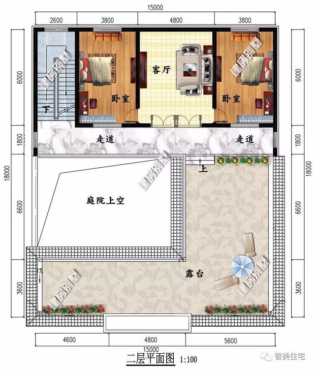 復(fù)古中式合院帶院子的民房戶型圖，中國的精粹