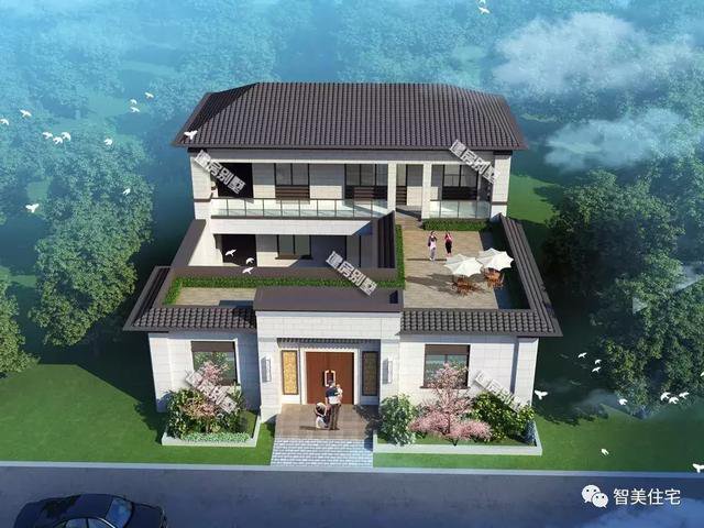 復(fù)古中式合院帶院子的民房戶型圖，中國的精粹