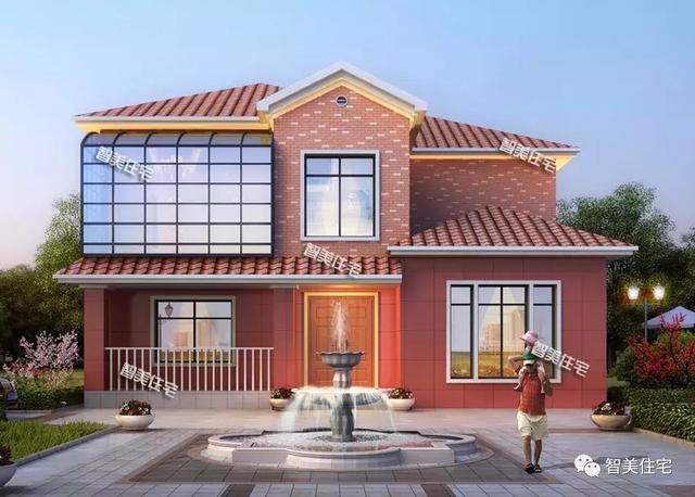 3棟外觀相似的美式別墅設(shè)計(jì)圖，外觀相似，戶型各不同
