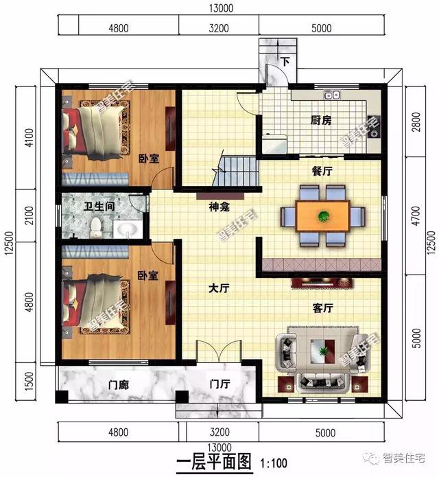 3棟外觀相似的美式別墅設(shè)計(jì)圖，外觀相似，戶型各不同