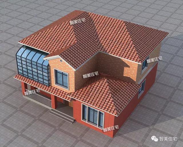 3棟外觀相似的美式別墅設(shè)計(jì)圖，外觀相似，戶型各不同