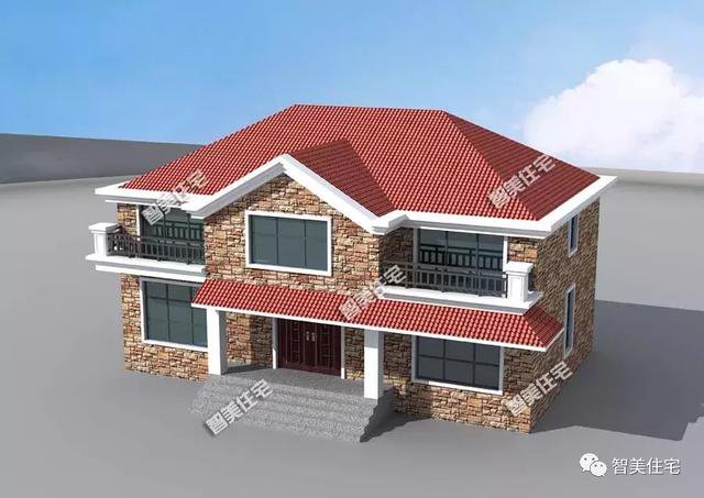 3棟外觀相似的美式別墅設(shè)計(jì)圖，外觀相似，戶型各不同