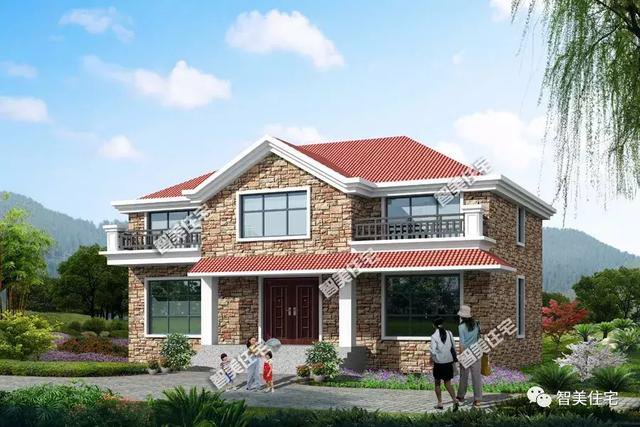 3棟外觀相似的美式別墅設(shè)計(jì)圖，外觀相似，戶型各不同