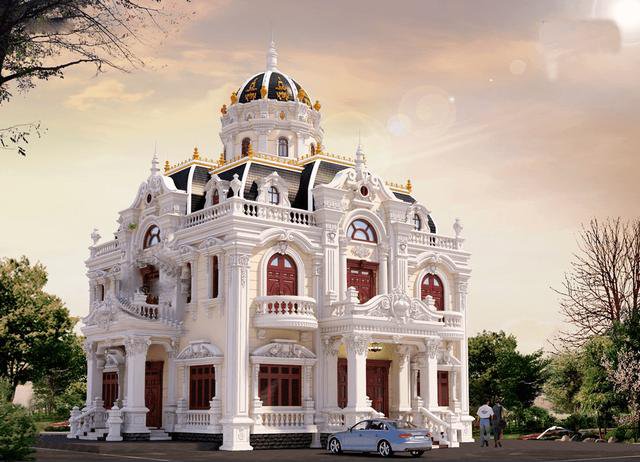 城堡類型的住房圖片，隨便建一棟就是全村最豪別墅