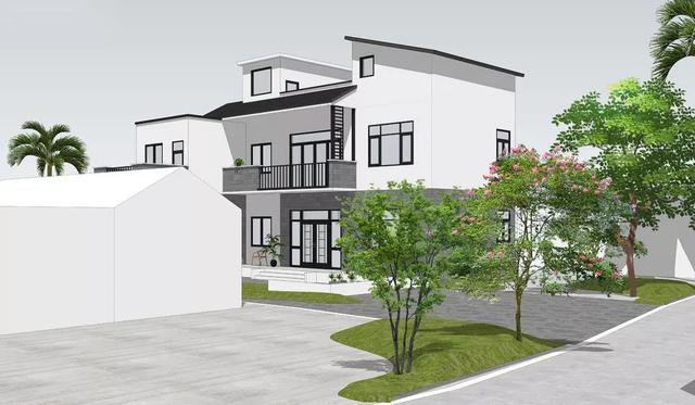 4套帶小院子的農村住宅戶型圖，2款傳統(tǒng)，2款時尚